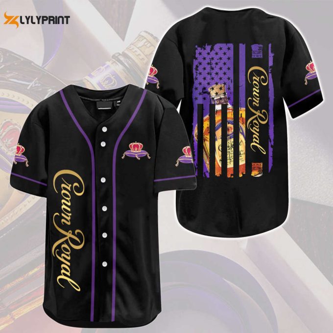 Crown Royal Usa Flag All Over Print Unisex Baseball Jersey 1