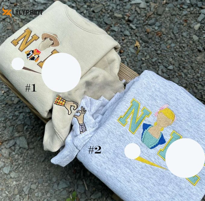 Custom Embroidered Sweatshirt, Funny Christmas Shirt, Happy New Year, Xmas Gift, Family Holiday Sweatshirt, Toy Story 1