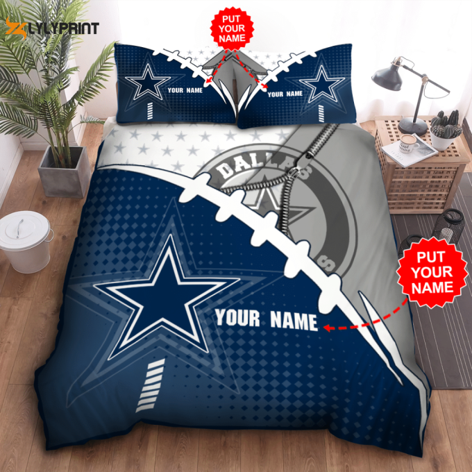 Dallas Cowboys Duvet Cover Bedding Set Gift For Fans 1