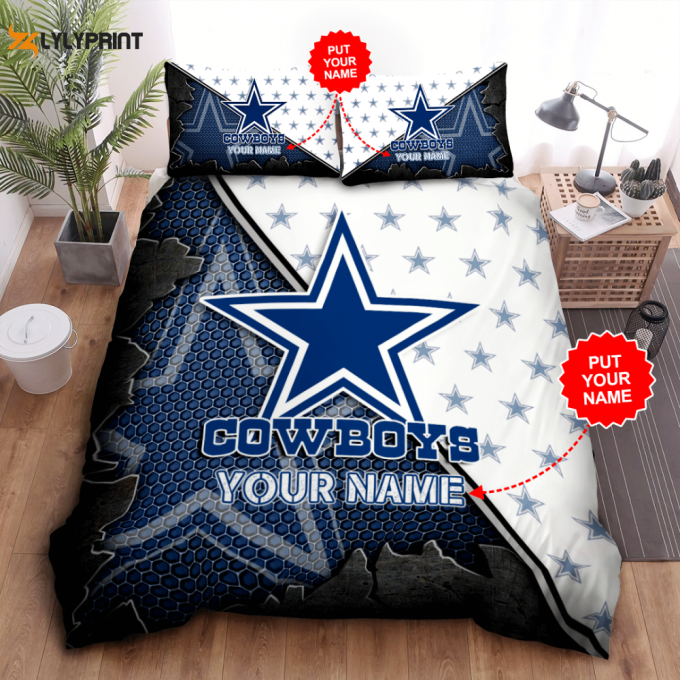 Dallas Cowboys Duvet Cover Bedding Set Gift For Fans 1