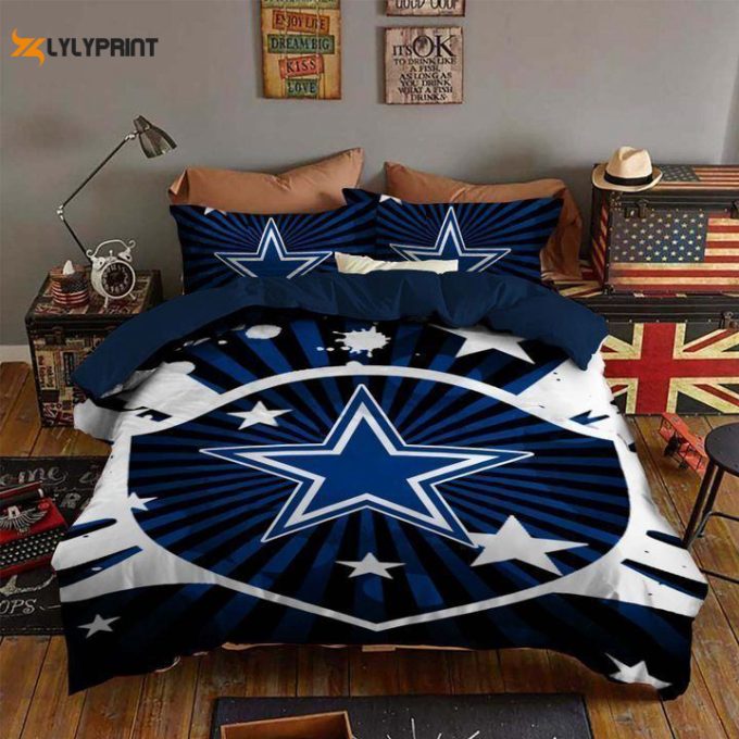 Dallas Cowboys Duvet Cover Bedding Set Gift For Fans 1