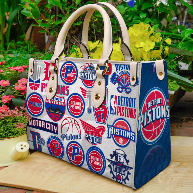 Detroit Pistons Leather Bag For Women Gift 2