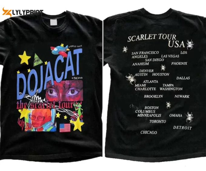 Doja Cat Scarlet Tour 2023 T-Shirt &Amp;Amp; Sweatshirt: Special Guests Music Concert Merch