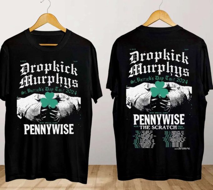 Dropkick Murphys St Patrick S Day Tour Shirt: Double-Sided Band Tee 1