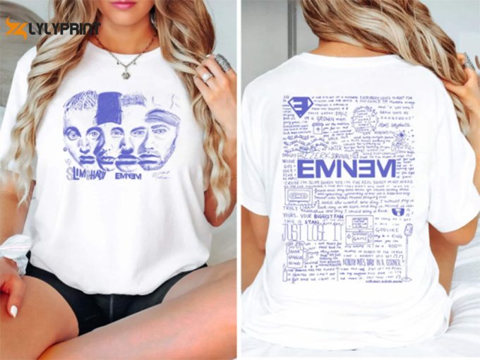 Eminem Slim Shady 90S Rap Shirt, Bootleg Rapper The Marshall Mathers Lp Album Vintage Y2K Sweatshirt, Eminem Doodle Retro Unisex Hoodie 1