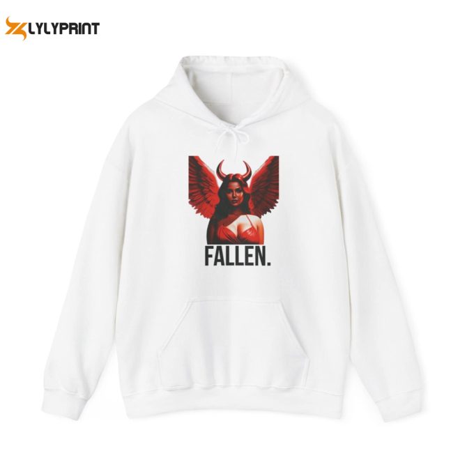 Fallen Dark Angel Unisex Hooded Sweatshirt: Gothic-Inspired Comfort With Edgy Style 1