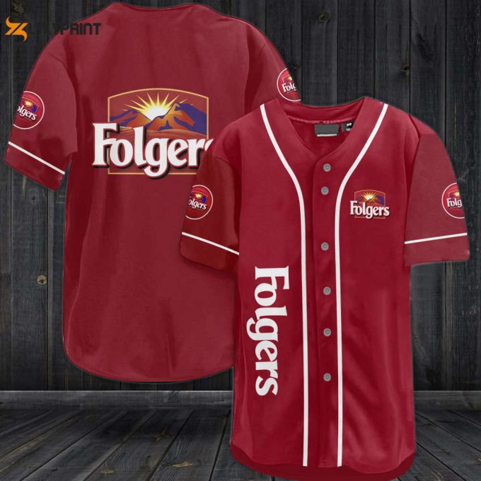 Folgers Coffee Baseball Jersey 1