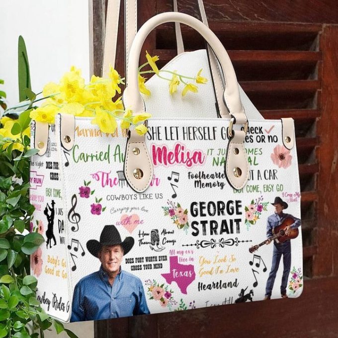 George Strait Custom Leather Bag For Women Gift 2