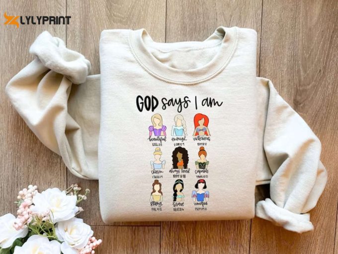 God Says I Am Princess Shirt Princess Squad Hoodie Religious Kids Faith Sweater 1