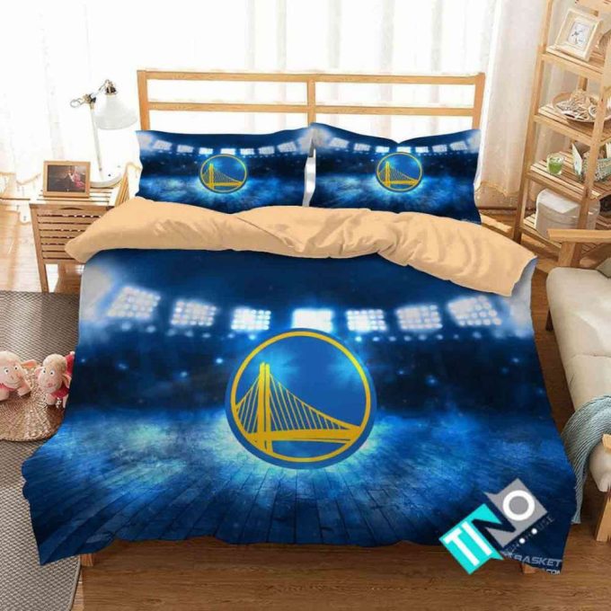 Golden State Warriors Duvet Cover Bedding Set Gift For Fans 2