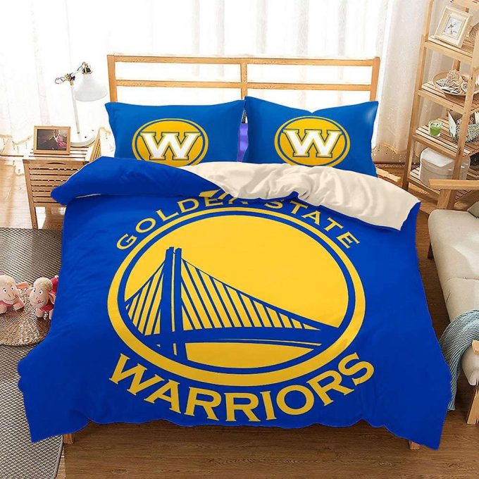 Golden State Warriors Duvet Cover Bedding Set Gift For Fans 2