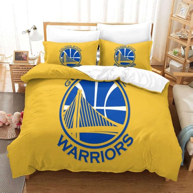 Golden State Warriors Duvet Cover Bedding Set Gift For Fans 2