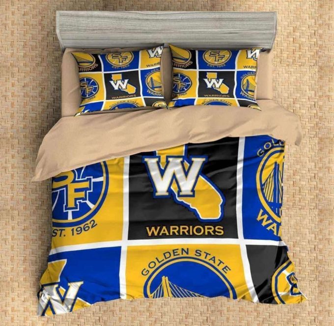 Golden State Warriors Duvet Cover Bedding Set Gift For Fans 2