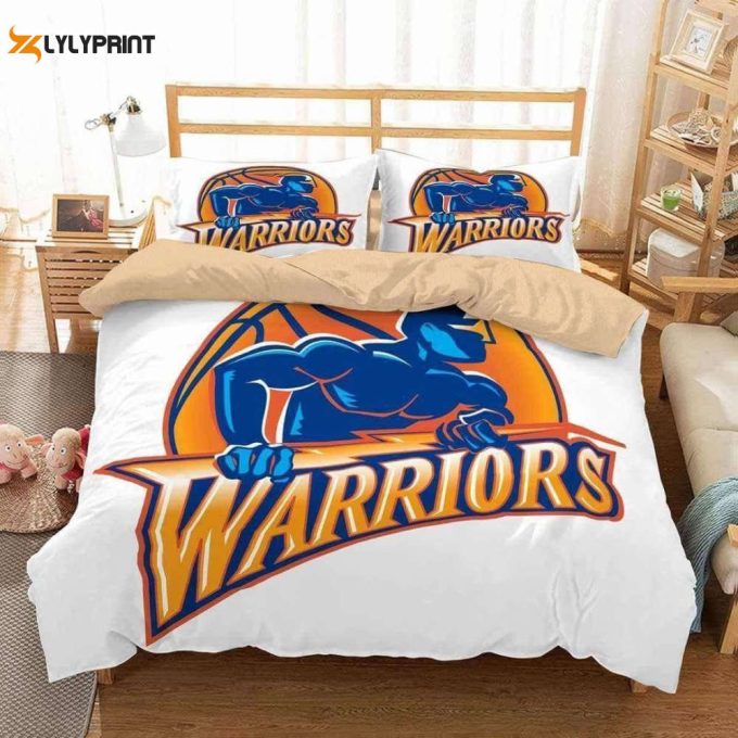 Golden State Warriors Duvet Cover Bedding Set Gift For Fans 1