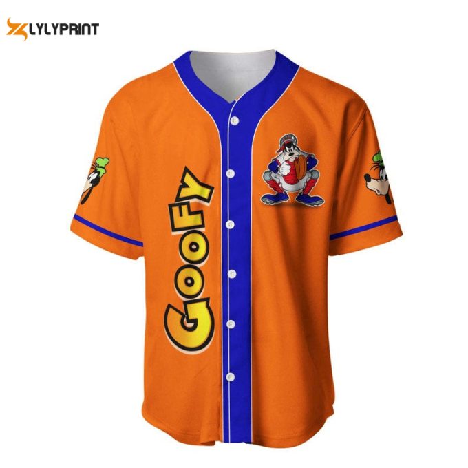 Goofy Dog Disney All Over Print Baseball Jersey 1