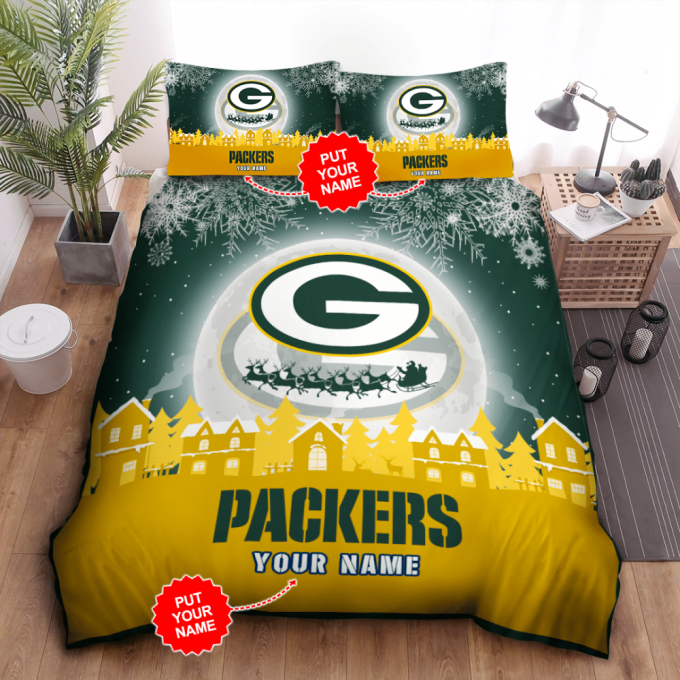 Green Bay Packers Duvet Cover Bedding Set Gift For Fans 2