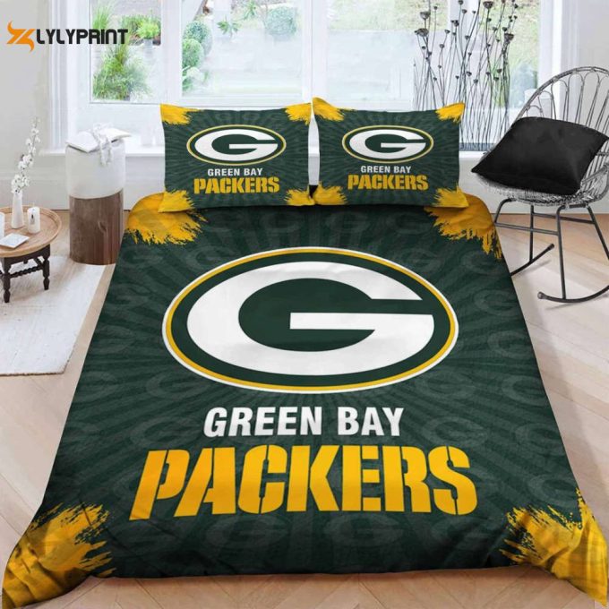 Green Bay Packers Duvet Cover Bedding Set Gift For Fans 1