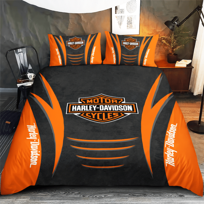 Harley Davidson Duvet Cover Bedding Set Gift For Fans 2