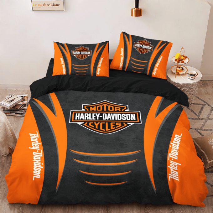 Harley Davidson Duvet Cover Bedding Set Gift For Fans 3