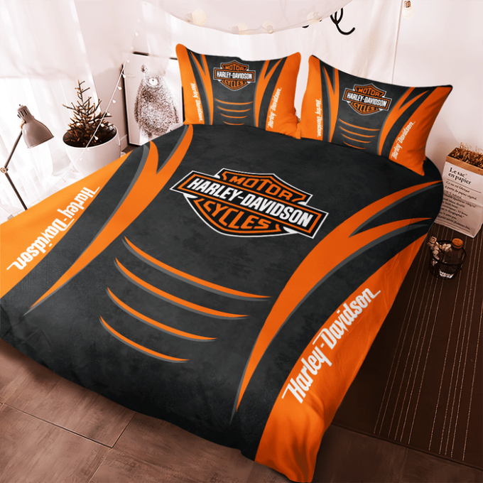 Harley Davidson Duvet Cover Bedding Set Gift For Fans 4