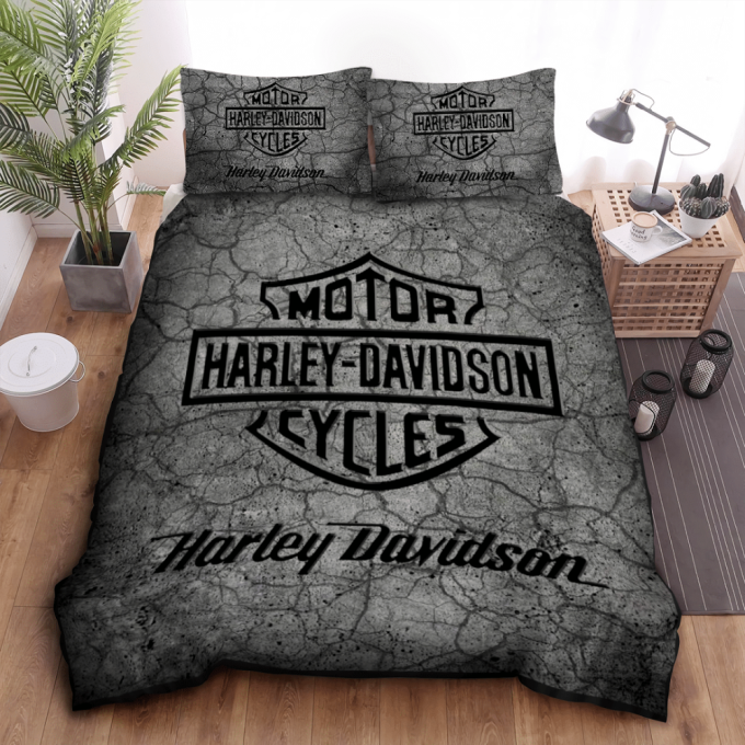 Harley Davidson Duvet Cover Bedding Set Gift For Fans 2