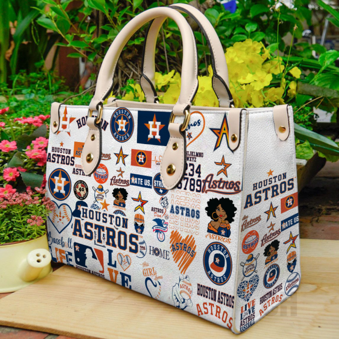 Houston Astros Leather Bag For Women Gift 2