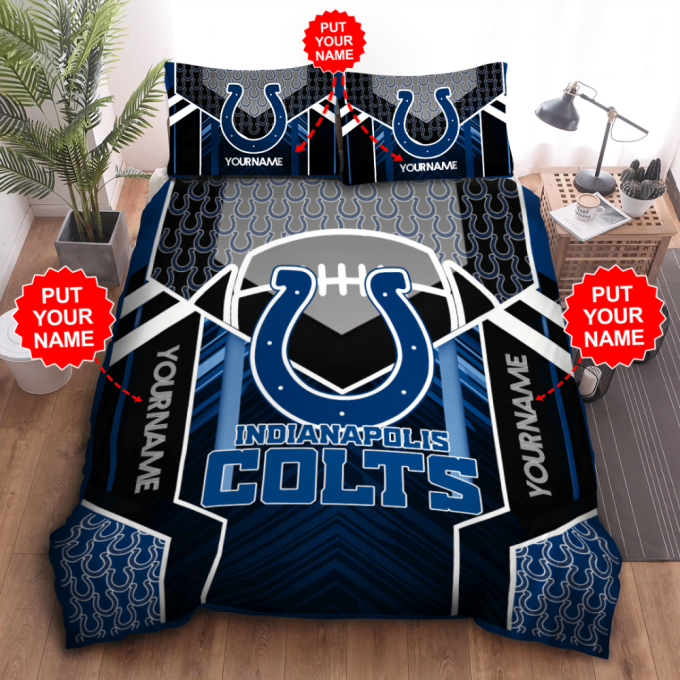 Indianapolis Colts Duvet Cover Bedding Set Gift For Fans 3