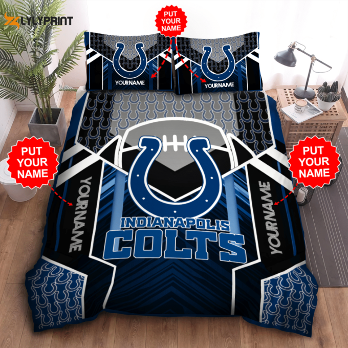 Indianapolis Colts Duvet Cover Bedding Set Gift For Fans 1