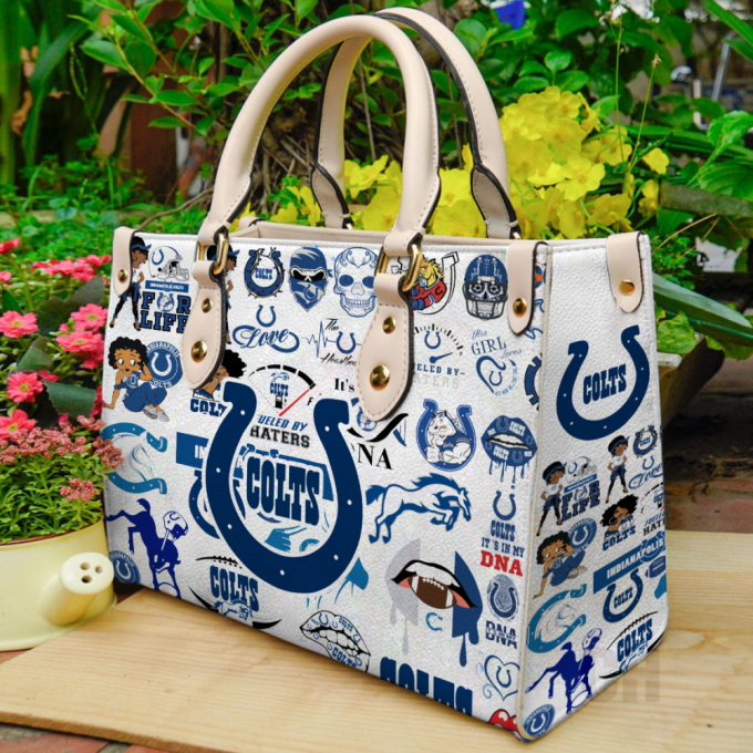 Indianapolis Colts Leather Bag For Women Gift 2