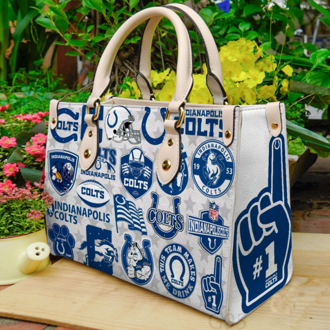 Indianapolis Colts Leather Bag For Women Gift 2