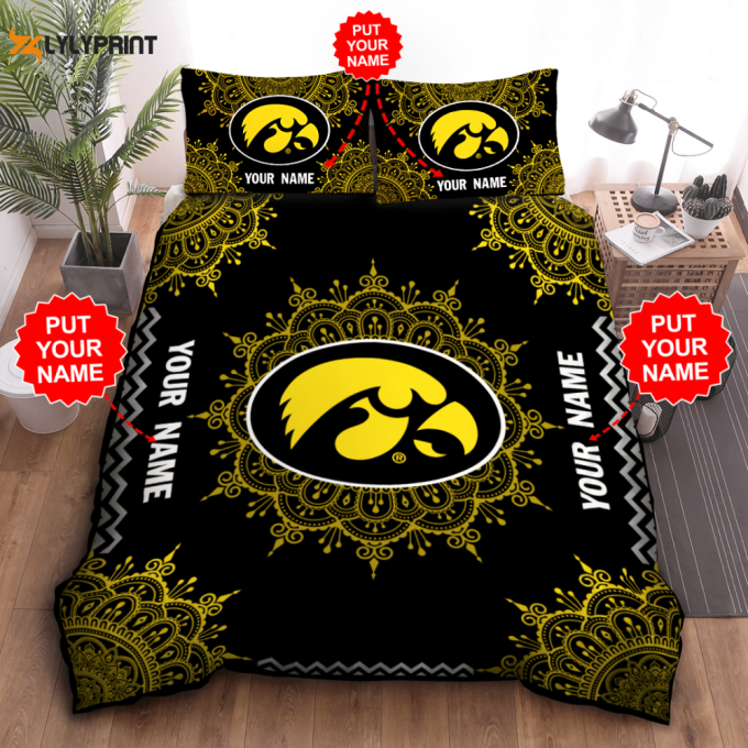 Iowa Hawkeyes Duvet Cover Bedding Set Gift For Fans 1