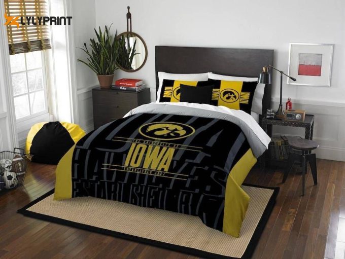 Iowa Hawkeyes Duvet Cover Bedding Set Gift For Fans 1