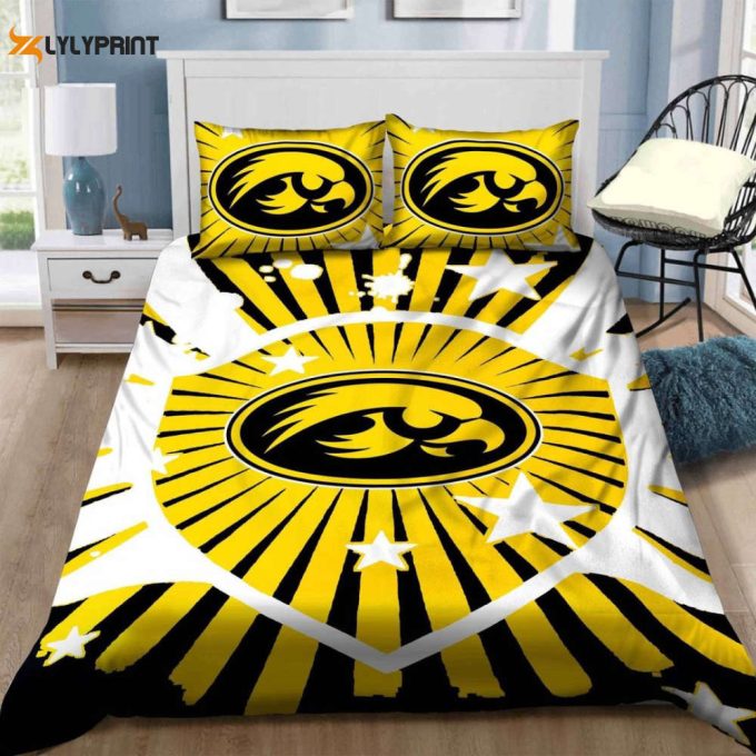 Iowa Hawkeyes Duvet Cover Bedding Set Gift For Fans 1