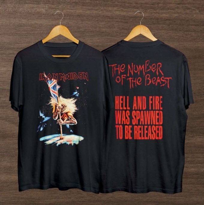 Iron Maiden Number Of The Beast Vintage T-Shirt: Classic &Amp;Amp; Engaging Rock Band Shirt 1