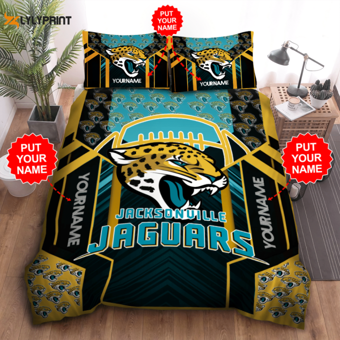 Jacksonville Jaguars Duvet Cover Bedding Set Gift For Fans 1