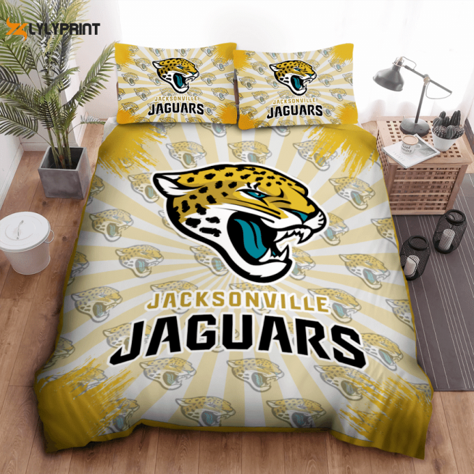 Jacksonville Jaguars Duvet Cover Bedding Set Gift For Fans 1