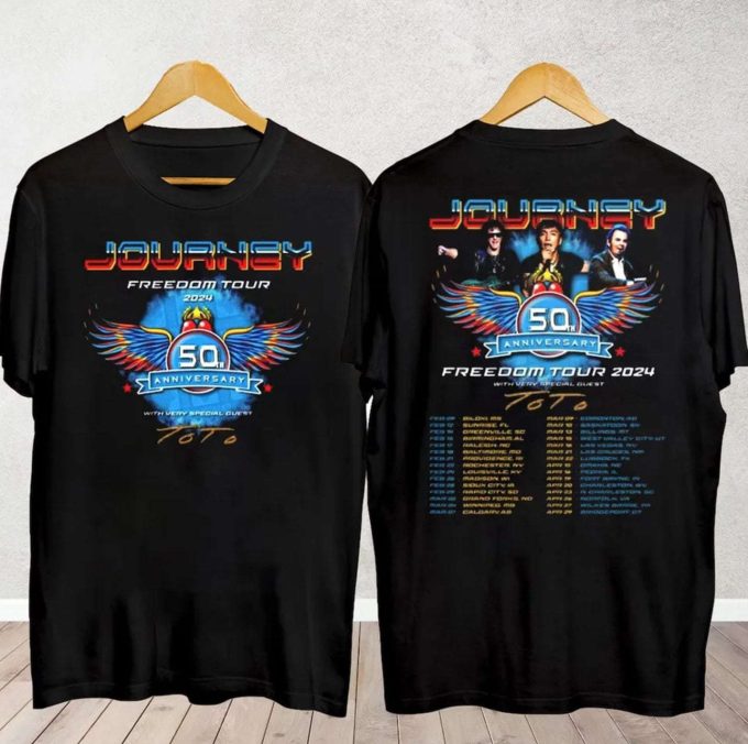 2024 Journey Freedom Tour &Amp;Amp; Journey With Toto Concert Shirt - Limited Edition! 1