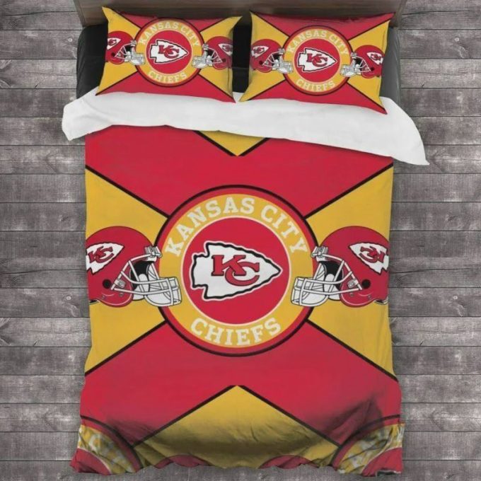 Kansas City Chiefs Duvet Cover Bedding Set Gift For Fans 2