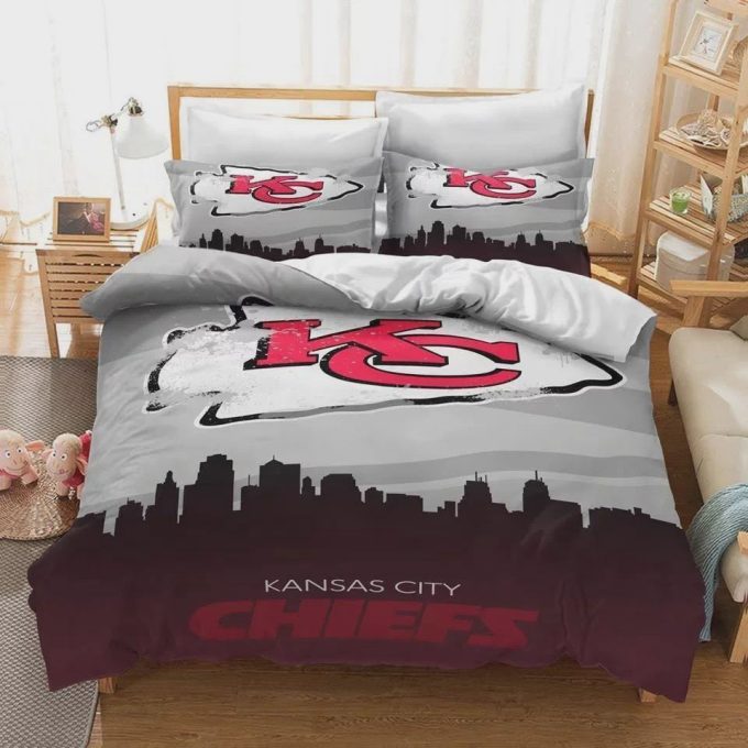 Kansas City Chiefs Duvet Cover Bedding Set Gift For Fans 2