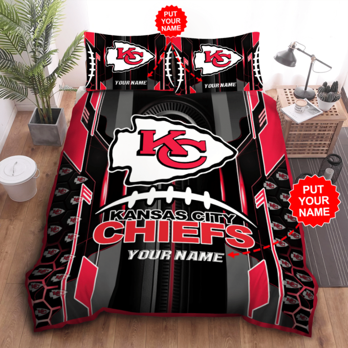 Kansas City Chiefs Duvet Cover Bedding Set Gift For Fans 2