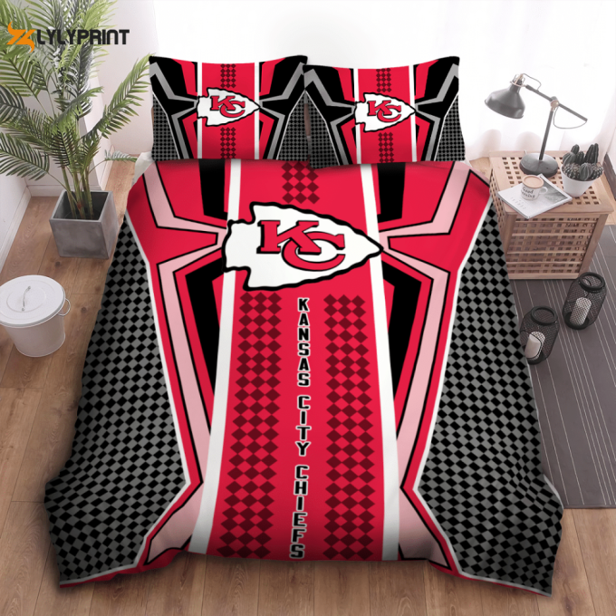 Kansas City Chiefs Duvet Cover Bedding Set Gift For Fans 1