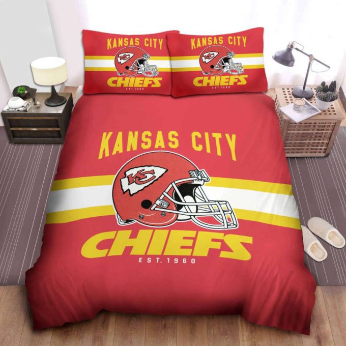 Kansas City Chiefs Team Duvet Cover Bedding Set Gift For Fans 2