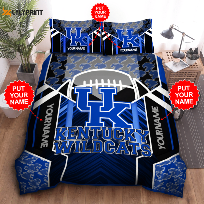 Kentucky Wildcats Duvet Cover Bedding Set Gift For Fans 1