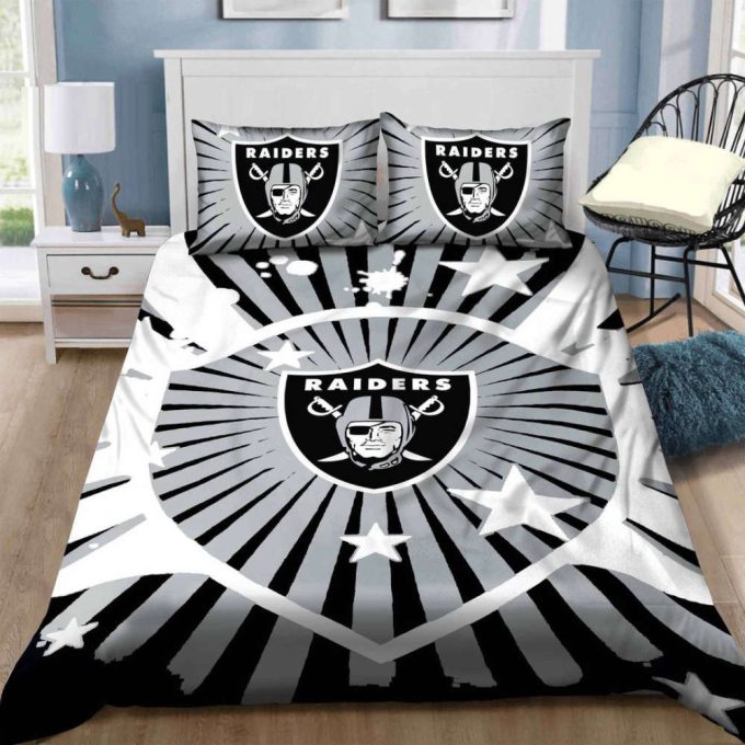 Las Vegas Raiders Duvet Cover Bedding Set Gift For Fans 2