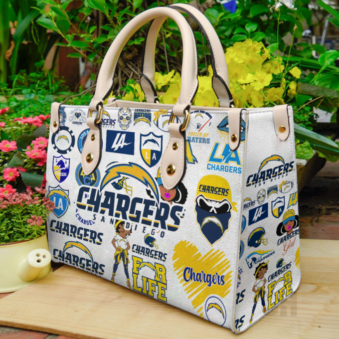 Los Angeles Chargers Leather Bag For Women Gift 2