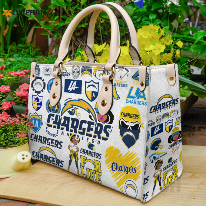 Los Angeles Chargers Leather Bag For Women Gift 1