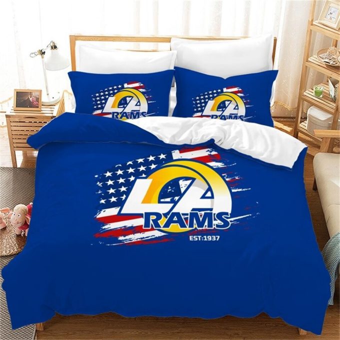 Los Angeles Rams Duvet Cover Bedding Set Gift For Fans 2