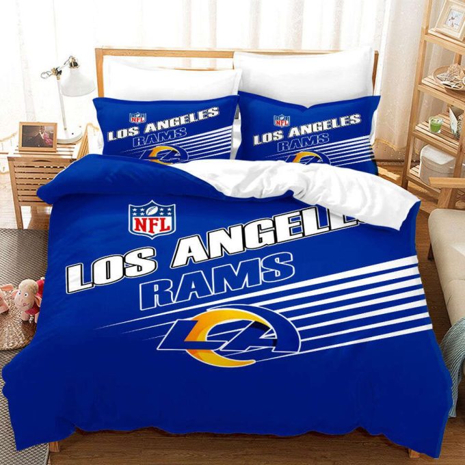 Los Angeles Rams Duvet Cover Bedding Set Gift For Fans 2