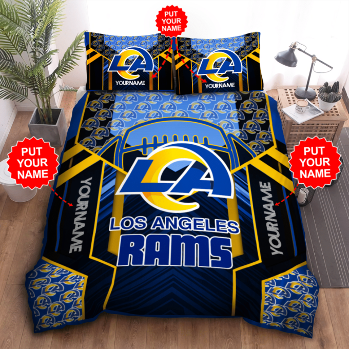 Los Angeles Rams Duvet Cover Bedding Set Gift For Fans 2