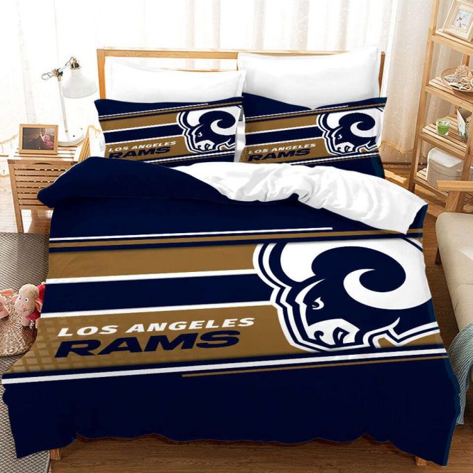 Los Angeles Rams Duvet Cover Bedding Set Gift For Fans 2